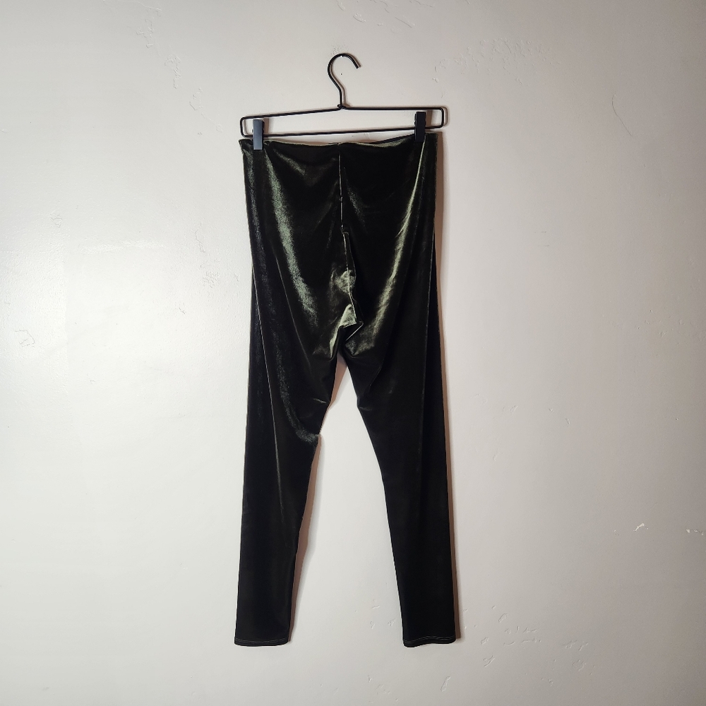 Commando Control Velvet Perfect Control Slimming Leggings In Dark Olive Size XL - Picture 3 of 7